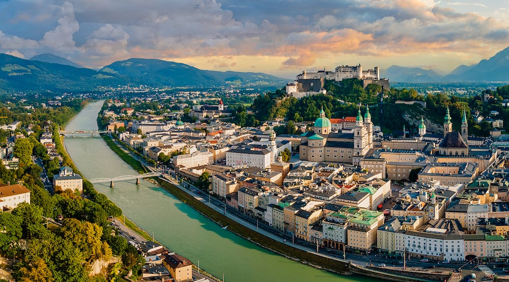 Khung cảnh nên thơ của thành phố Salzburg